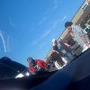 Кевин и Виктория с детьми в ресторане Fresno
