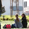 Бритни на футбольном матче Шона и Джейдена